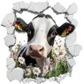 Moohue Stamped Cross Stitch Kits for Adults Animal Cow Flowers 14CT Pre Printed Cross Stitch Kits for Beginners (Animal Cow Flowers) - color: Animal Cow Flowers