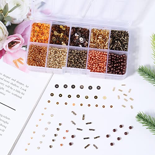 Gold Glass Seed Bugle Tube Beads for Jewelry Making - color: gold