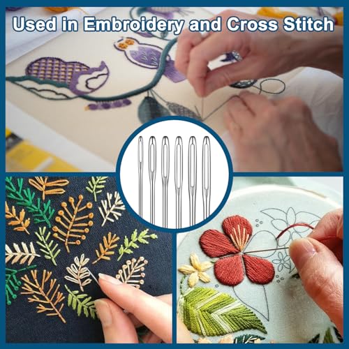 30pcs 2-3/8" Large Eye Sewing Needles for Crafts, Embroidery Needle Threader for Leather Cross Stitch Needle Darning Tapestry Quilting Needlepoint Needles Sewing Supplies Accessories - color: 2-3/8" x 30pcs