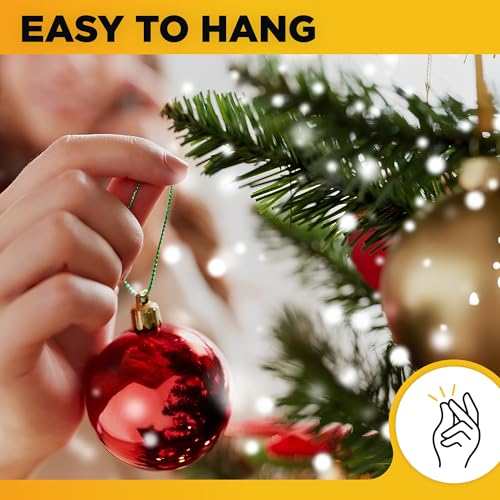 Christmas Ornament Hangers with Snap 200 pcs - Green Christmas Ornament Hooks - Ornament String with Snap for Christmas Tree Holiday Party - color: 200 Pcs Green