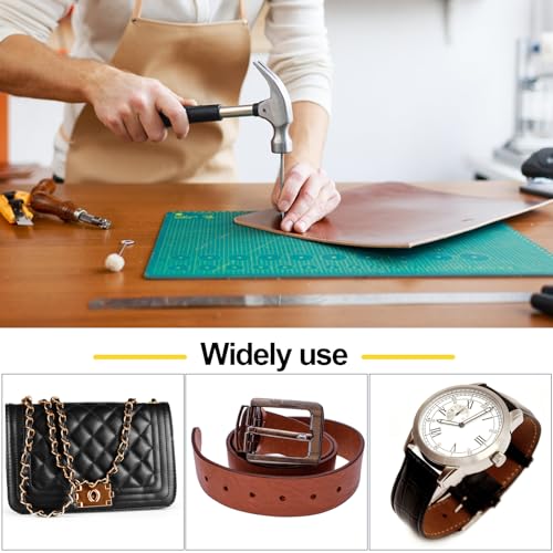 17 Pcs Round Leather Hole Punch Tool, Boyistar Metal Hollow Hole Punching