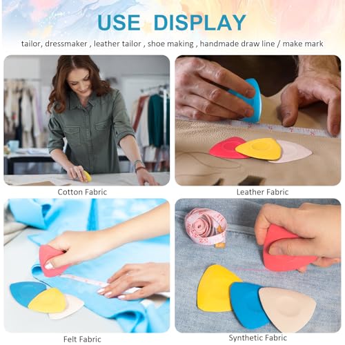 4 Pack Tailors Chalk, Washable Sewing Chalk for Fabric