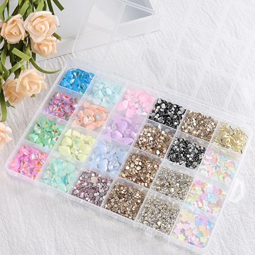 SUTOKAKA 24 Grids Plastic Bead Organizer - size: 24