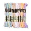 Friendship Bracelet String 12 Skeins, Embroidery Floss Cross Stitch Embroidery Thread Floss Bracelet Making Yarn, Craft Floss, Macaron Rainbow Color - color: Macaron Rainbow Color