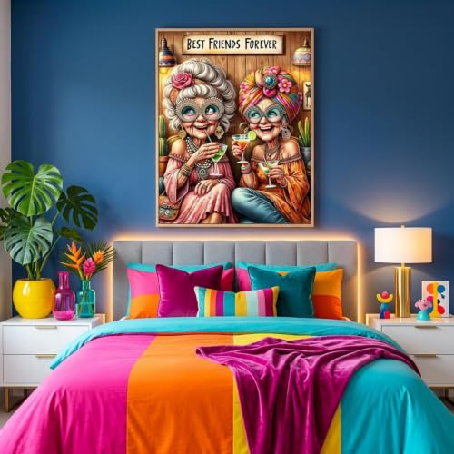 Old Ladies Stamped Cross Stitch Kits for Beginner Adults,11CT 12x16In - color: Grandma-2605