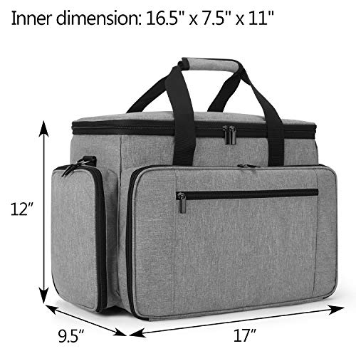 LUXJA Sewing Machine Case with Removable Padding Pad, Gray - color: Gray, style: Sewing Machine Bag