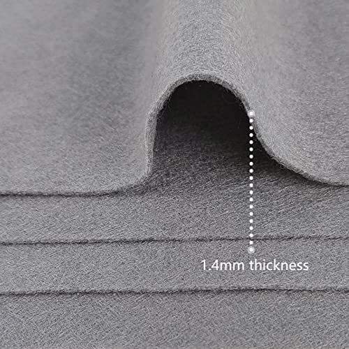 Jtnohx Color Felt Fabric Soft Felt Sheets for Crafts Grey 20Pcs 8"x12" - color: Grey