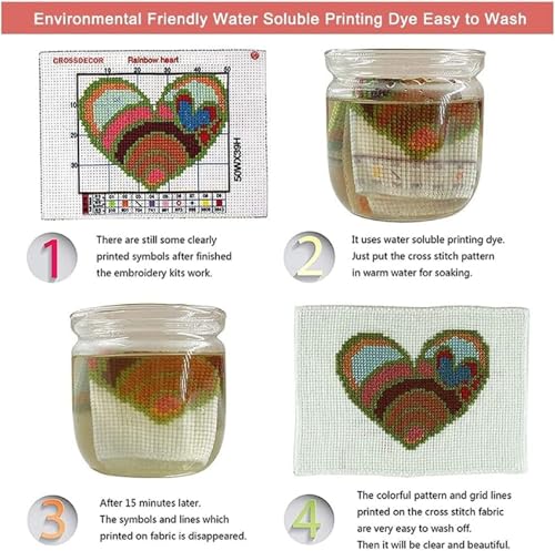 Fanxvivy Stamped Counted Cross Stitch Kits for Adults Printed Cross-Stitch Patterns 11CT Stamped or Counted Cross Stitching Embroidery Kit Needlepoint Kits-Starry Night Garden Trail 18x18 inch - color: Artkits06