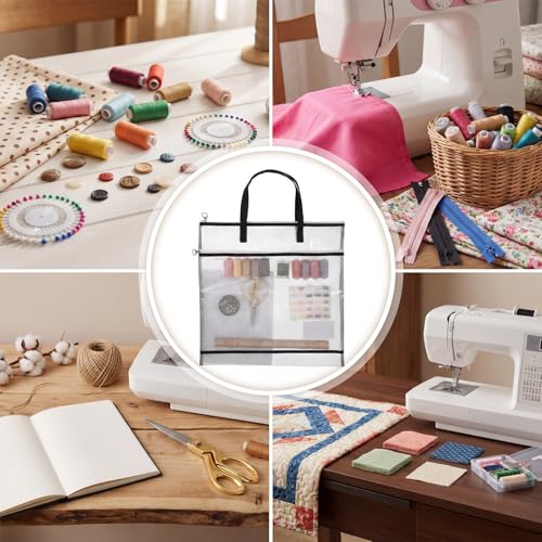 Sew Project Bag, 16.5x16.5 inch Jumbo Needlepoint Project Bag
