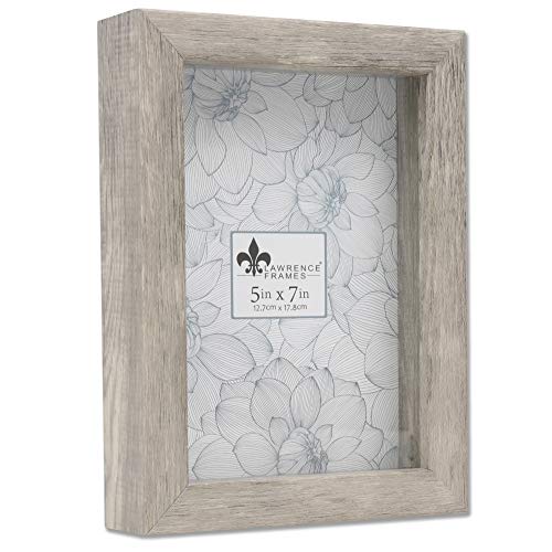 Lawrence Frames Shadow Box Frame, 5x7, Natural Gray - color: Natural Gray, size: 5 x 7 inches