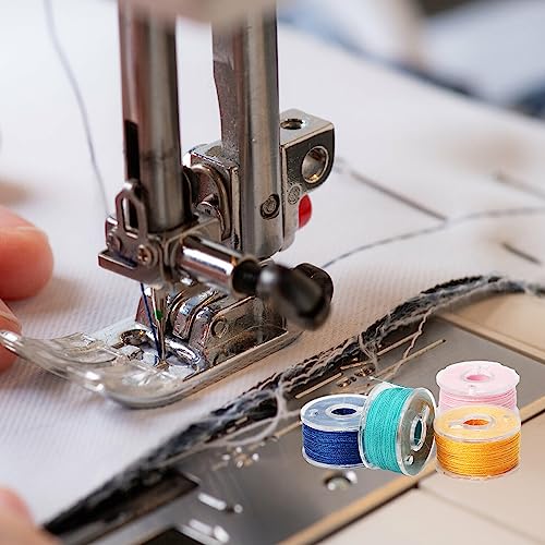 50Pcs Bobbins Sewing Threads Kit 25 Colors 500 Yards Sewing Polyester Thread Spools with 25Pcs Same Color Prewound Bobbins for Hand Sewing DIY Emergency Travel Sewing Machine Use (25 Colors) - color: 25 Colors