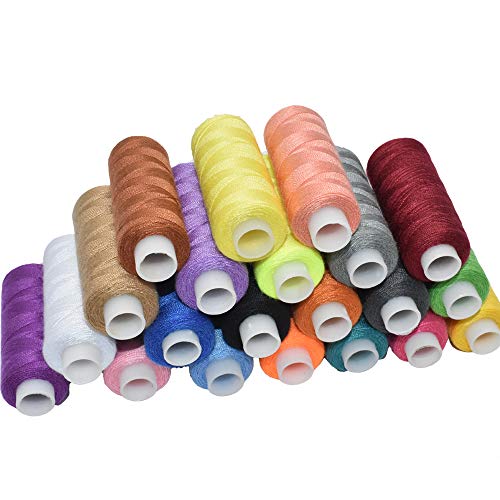 Sewing Thread 30 Colors Sewing Industrial Machine and Hand Stitching 250 Yards Each Sewing Thread Polyester - color: 30 Color
