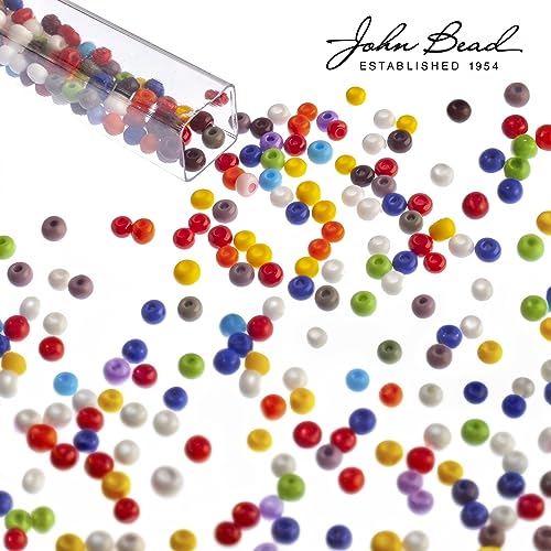 John Bead 24g Vial Czech Glass Seed Beads 10/0 Topaz Silver Lined Mix Beads for Jewelry Making Crafts - color: Topaz Silver Lined Mix
