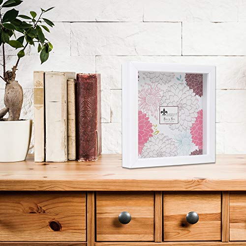 Lawrence Frames 785288 Shadow Box Frame, 8x8, White - color: White, size: 8 x 8 inches