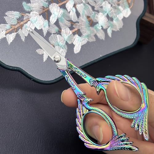 Embroidery Sewing Scissors, Small Sharp Shears - color: Rainbow
