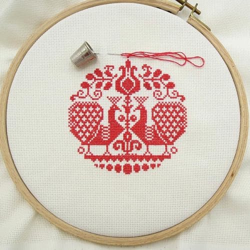 Essentials By Leisure Arts Aida Cloth, 18 Count, Antique White Cross Stitch Fabric, Embroidery Fabric, Cross Stitch Supplies for Crafting, Stitching, and Sewing Projects 30X36