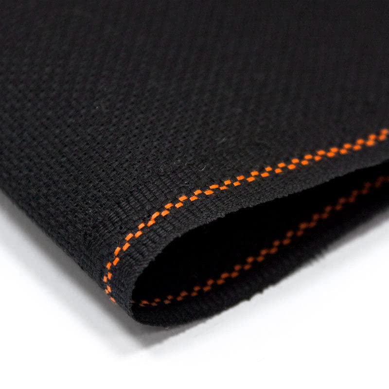 Zweigart Aida Cloth 14 Count – Black (720), 19.7" x 39.4", 100% Cotton Fabric for Cross Stitch & Embroidery Projects - color: Black (720), size: 19.7" x 39.4"