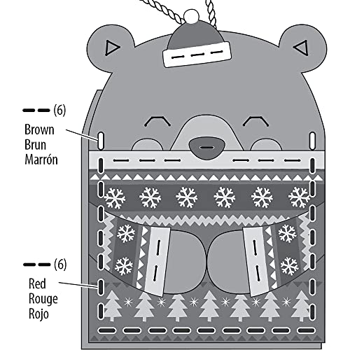 Dimensions 72-08291 DIY Christmas Ornaments and Gift Card Holders Felt Applique Kit, Sizes Vary, Multicolor, 4pcs - color: Multicolor,