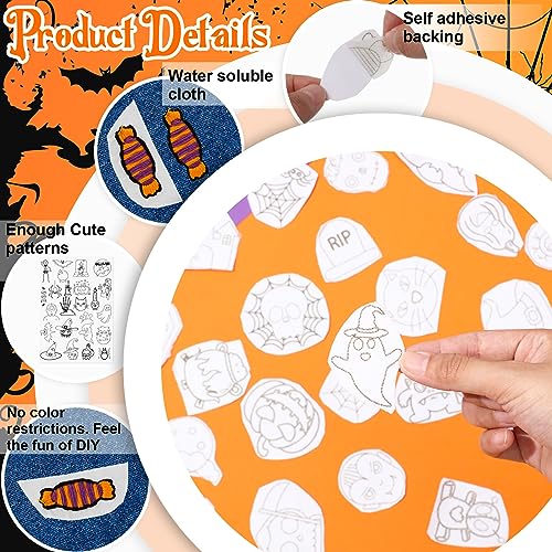 Lewtemi 50 Pcs Halloween Water Soluble Hand Sewing Stabilizers - color: Ghost