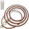 4 Pack Oval Embroidery Hoop Wood Embroidery Hoops Embroidery Frame - style: Circle & Oval