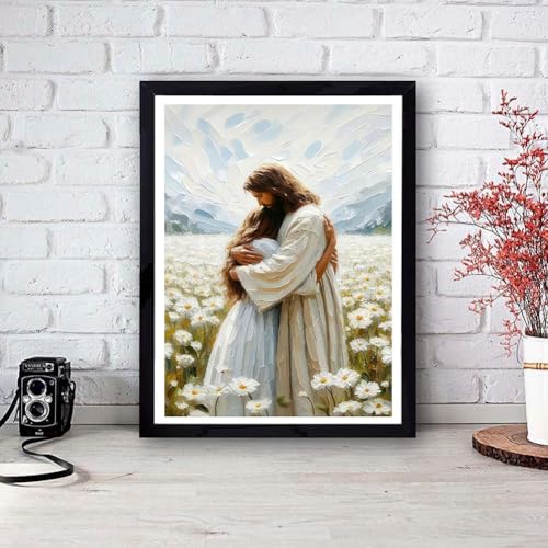Tiwabb Jesus Religion Stamped Cross Stitch Kits for Adults Beginners - color: Jesus