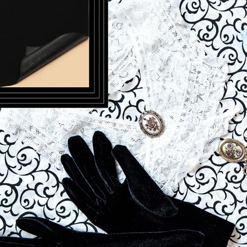 Bernese 6PCS Self Adhesive Felt Sheet, Felt Sheets with Adhesive Backing for Jewelry Box and Drawer Liner, A4 Size (8.3" x 11.8", Black) - color: Black