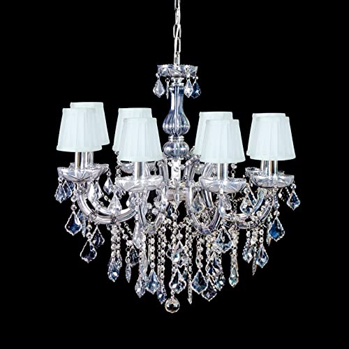 Fuloon Clip on Chandelier Lamp Shades, 3.3x4.3x4.7 in, Small Sconce Shades for Candelabra Bulbs, European/French Country/Modern Style(6 Pack, White Pleats) - color: White Pleats, size: 6 Pack