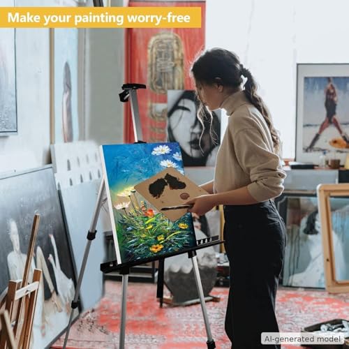 RRFTOK Silver 2 Pack 17-66 Inch Art Easel Stand for Painting and Sign - style: 66S 2pack