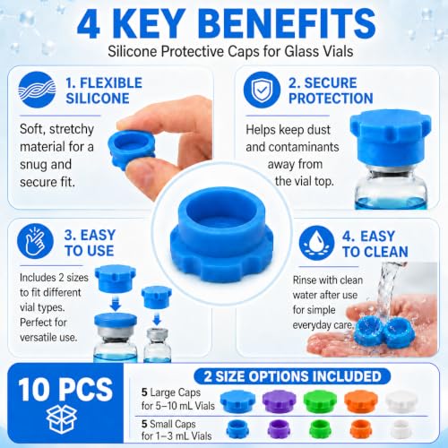 Peptide Case for Fridge, Insulin Vial Case for Diabetics - color: Black-12×(1-3ml)+6*(1-10ml)+10 Caps