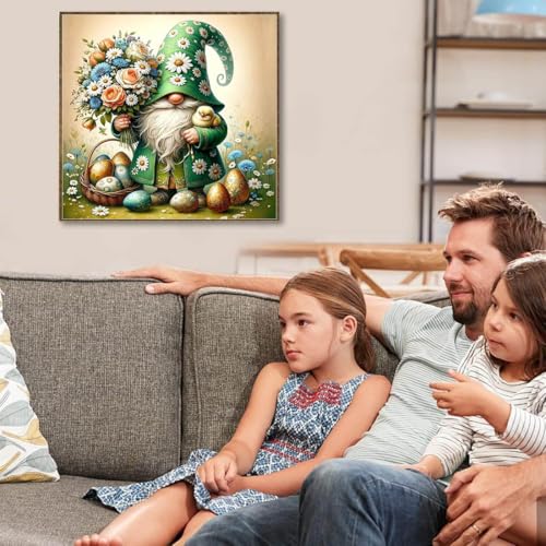 Gnome Stamped Cross Stitch Kits for Adults - Embroidery Kits for Beginners Adults,11 CT Patterns Dimensions Counted Cross Stitch Kits for Adults Arts Craft 14x14 inch - color: Cross stitch-28