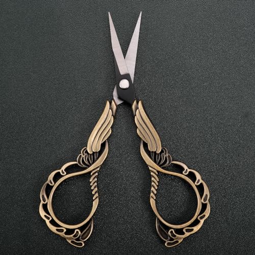 YOUGUOM Embroidery Scissors with Cover, Mini Sewing Shears - color: Bronze