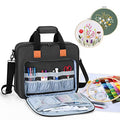 LUXJA Embroidery Project Bag, Embroidery Kits Storage Bag (Bag Only), Black - color: Black