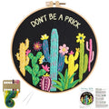 Louise Maelys Cactus Embroidery Kit for Beginners Plant Gift DIY Craft - color: art cactus
