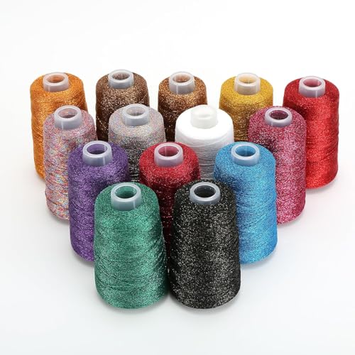 Metallic Crochet Thread, 80g Lurex Yarn for Charms(Dark Blue) - color: Dark Blue