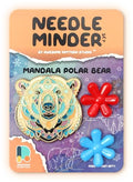 Awesome Pattern Studio Needle Minder Set - Mandala Polar Bear Magnetic Needle Minder. Enamel Pin for Cross Stitch, Embroidery and Craft (Set #1) - color: Set #1
