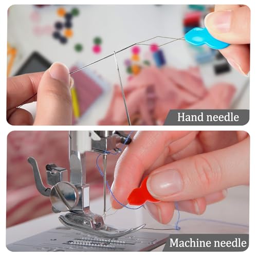 Needle Threaders, Plastic Needle Threaders for Hand Sewing, Gourd Shaped Sewing Machine Needle Threaders with Clear Box, Threader for Small Eye Needles, Embroidery, DIY Arts, 30 PCS