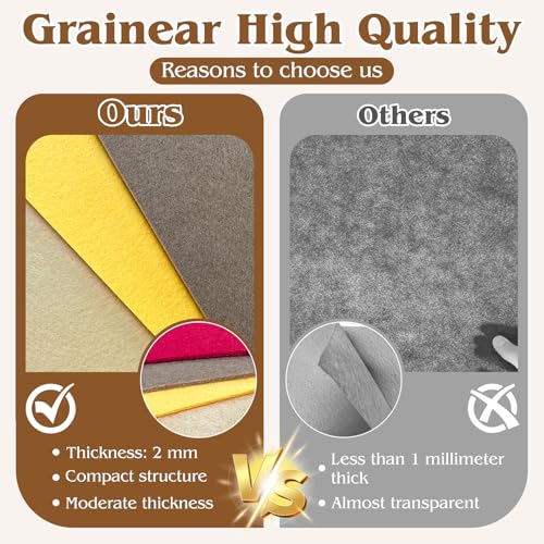 Light Pink Stiff Felt Sheets 2mm Thick for Crafts, 7.8" x 11.8" (6-Pack) - color: Light Pink