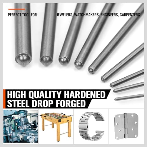 HORUSDY 9 Pieces Roll Pin Punch Set, Removing Repair Tool with Holder for Automotive, Watch Repair, Jewelry and Craft (Pack of 2) - size: 9 Pieces Roll Pin Punch Set (Pack of 2)