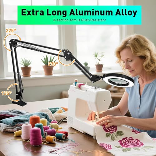 12X 30X Magnifying Glass with Light and Clamp, Soldering Helping Hand - color: Black, size: 12X 30X