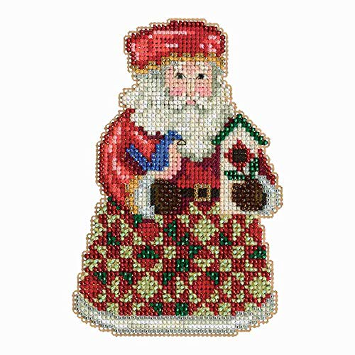 Cozy Christmas Santa Beaded Counted Cross Stitch Kit 2013 Mill Hill Jim Shore JS203104