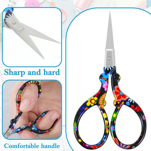 Stork Embroidery Scissors 3.6 Inch Small Sewing Scissors Stainless Steel Sharp Pointed Tip Craft for Embroidery Needlework Thread Cutting DIY Sewing Supplies