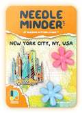 Awesome Pattern Studio Needle Minder Set – New York Magnetic Needle Minder + 2 Needle Threaders. Enamel Pin for Cross Stitch, Embroidery and Craft - size: New York Set #1