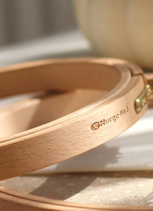 Nurge Premium Quality Beech Wood Embroidery Hoop, Cross Stitch Hoop with Gold Plated Adjustable Brass Screw for DIY Projects Ideal for Crafters,Beginners & Professionals - 12.2" Diameter & 0.93" Thick - size: 12.2" / 310mm Dia