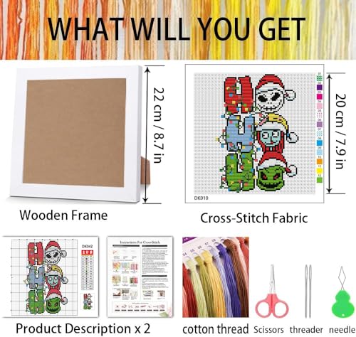 VIGEGU Cross Stitch Kits, Cross Stitch Kits for Adults Beginner with Framed - color: cross stitch Framed-1