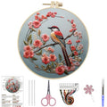 ARTopet Embroidery Kit for Beginners Cross Stitch Kits Needlepoint Set Colorful Bird Patterns Embroidery Thread Kit for Craft Lover Hand Stitch with 7.87in Hoop Threads Fabric-Bird01 - color: Bird01