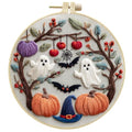 RUIQLXHANG Halloween Ghost Pumpkin Embroidery Kit for Beginners - color: Ghost Pumpkins