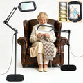 30X 10X Extra Large Floor Magnifying Glass with Light and Stand Hands Free