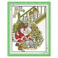 Howie's Needlepoint 14CT Pre-Printed Cross Stitch Kits,Embroidery Patterns Starter Kits,Needlepoint Kits - Happy Christmas - color: Happy Christmas