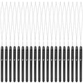 Chuangdi 20 Pieces Hair Extension Loop Needle Threader Pulling Hook Needle Bead Device for Hair or Feather Extensions Supplies, DIY Hook Tool Loop Tools(Black) - color: Black