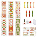 FREEBLOSS 6 Set Bohemian Cross Stitch Bookmark Kit - style: Simple Boho